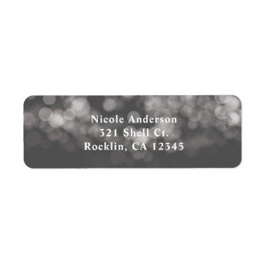 Grey Modern Minimal Lights Chic Party  Label