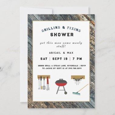 Grilling & Fixin Couples Wedding Shower Invitations