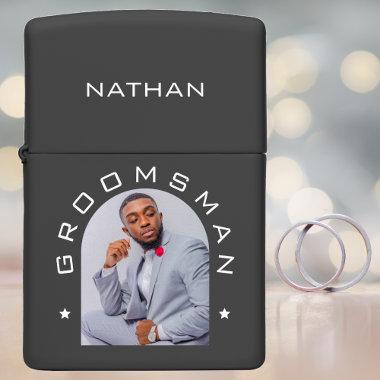 Groomsman Photo Bachelor Party Wedding Zippo Lighter