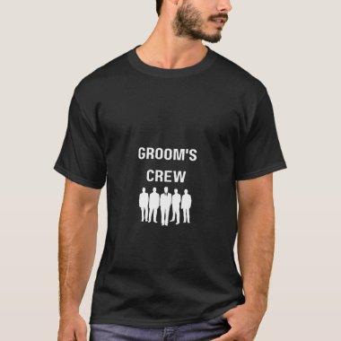 Groomsmen Groom's Crew Men's Black T-shirt