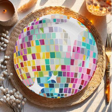 Groovy Disco Party Retro 70s Let's Disco Birthday Paper Plates