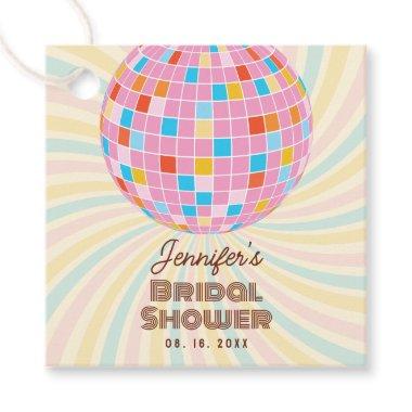 Groovy Pink Disco Ball  Thank You Favor Tags