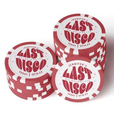 Groovy Retro Last Disco Bachelorette Weekend Party Poker Chips