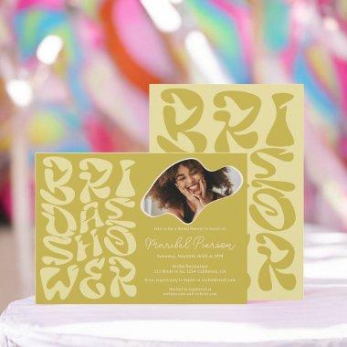 Groovy retro Script chic green Photo