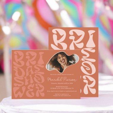 Groovy retro Script terracotta Photo