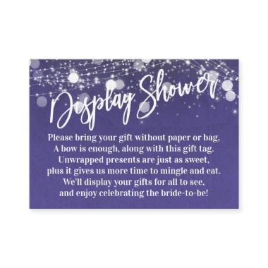 Grunge Lights No Wrap Bridal Shower Purple Enclosure Invitations