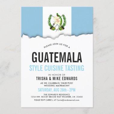 Guatemala Cuisine | Party Flag White Invite