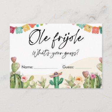 Guess How Many Beans Ole Frijole Shower Game Invitations