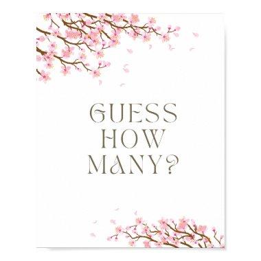 Guess How Many Cherry Blossom Sign for Bridal Game