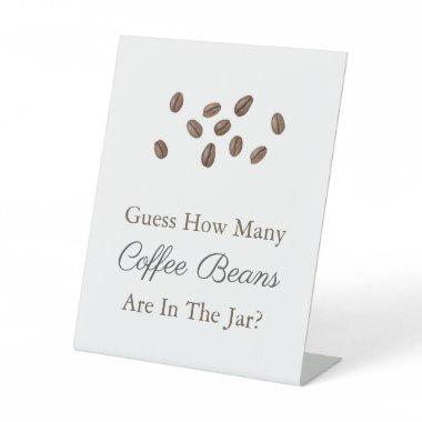 Guess How Many Coffee Beans Baby Shower Game Pedestal Sign