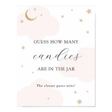 Guess How Many in the Jar Moon Pink Shower Game Poster