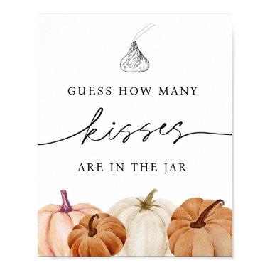 Guess How Many Kisses are in the Jar Pumpkin Poster