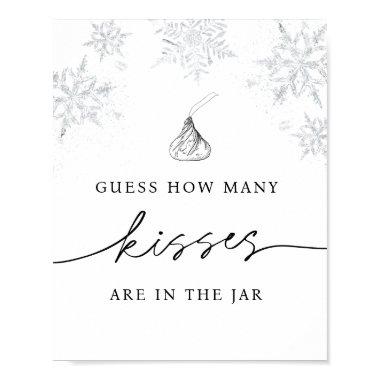 Guess How Many Kisses are in the Jar Snowflake Poster