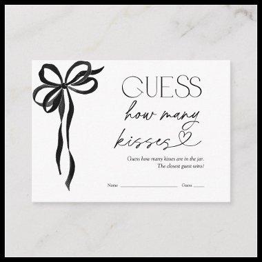 Guess How Many Kisses Black Bow  Game Enclosure