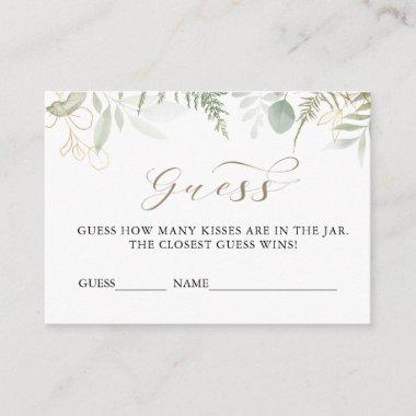 Guess How Many Kisses Bridal Shower Answer Invitations