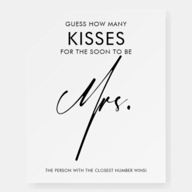 Guess How Many Kisses - Editable Colors Sign