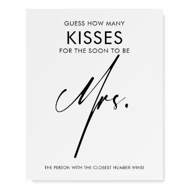 Guess How Many Kisses - Editable Colors Sign