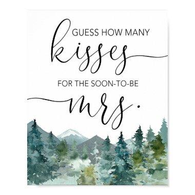 Guess how many kisses for soon-to-be misses bridal poster