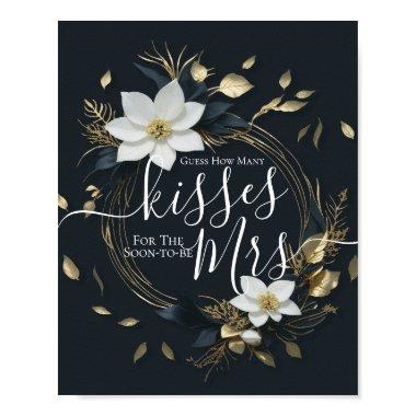 Guess How Many Kisses For Soon-to-be Mr Mrs Bridal Poster