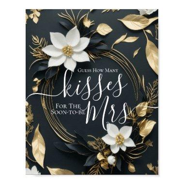Guess How Many Kisses For Soon-to-be Mr Mrs Bridal Poster