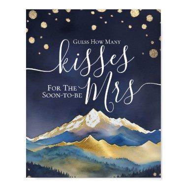 Guess How Many Kisses For Soon-to-be Mr Mrs Bridal Poster