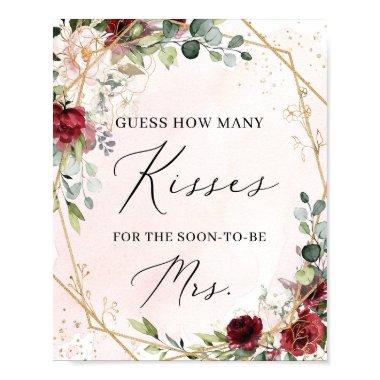 Guess how many kisses for the soon-to-be Mrs sign