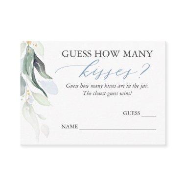 Guess How Many Kisses Greenery Game Invitations