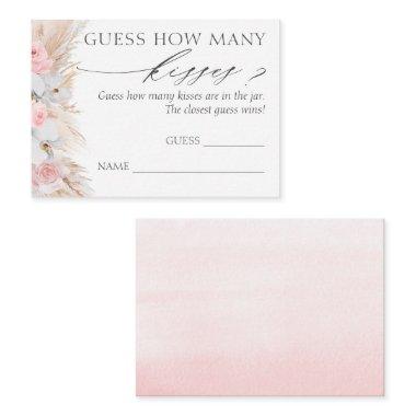 Guess How Many Kisses Pampas Grass Game Invitations