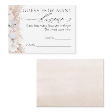 Guess How Many Kisses Pampas Grass Game Invitations