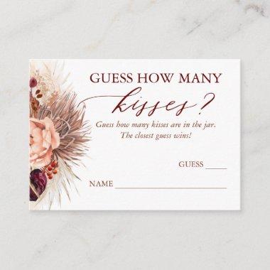 Guess How Many Kisses Pampas Grass Game Invitations