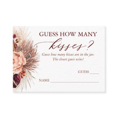 Guess How Many Kisses Pampas Grass Game Invitations