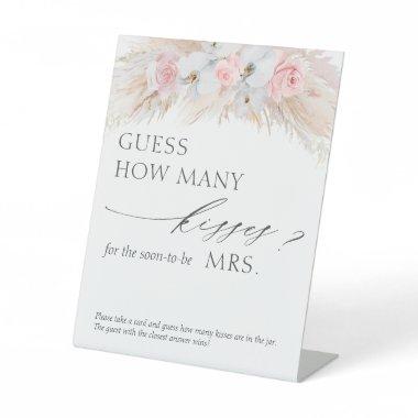 Guess How Many Kisses Pampas Grass Game Pedestal S Pedestal Sign