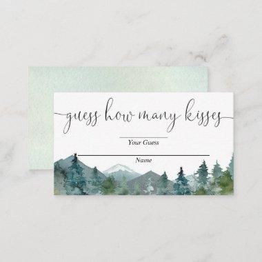 Guess how many kisses rustic mountains Invitations