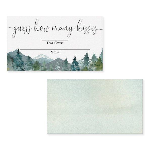 Guess how many kisses rustic mountains