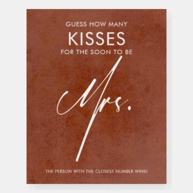 Guess How Many Kisses - Shabby Terracotta Sign