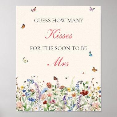 Guess How Many Kisses Sign | Bohemian Wildflowers
