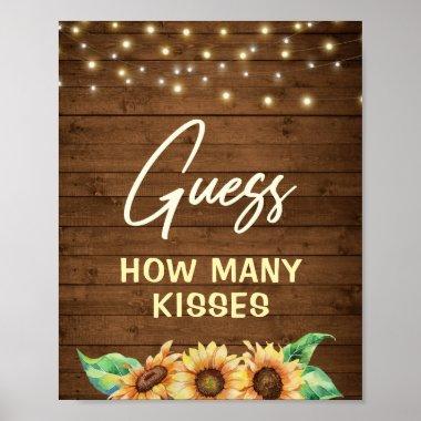 Guess How Many Peanuts Kisses Candies Sunflower Poster