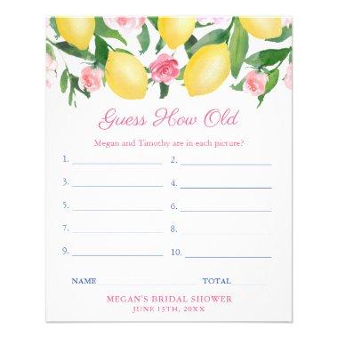 Guess How Old Baby Photos Bridal Shower Game Invitations Flyer
