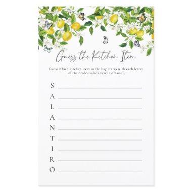 Guess Kitchen Item | Lemon  Game