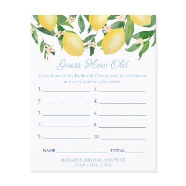 Guess The Age Of Bride And Groom Wedding Shower Flyer