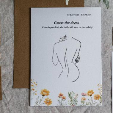 Guess the bride dress bridal shower game Invitations