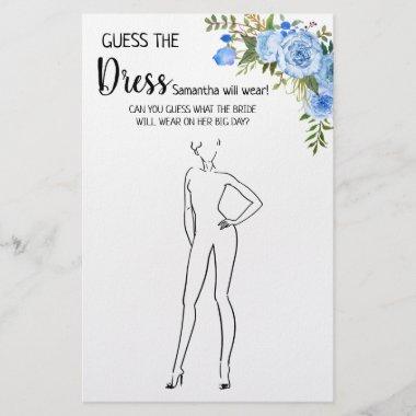 Guess the Dress Bridal Shower bilingual game Invitations Flyer