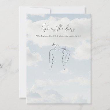 Guess The Dress Cloud 9 Bridal Shower Game Invitations