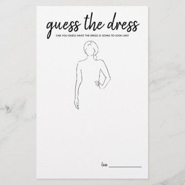 Guess the Dress Minimalist Bridal Shower Game