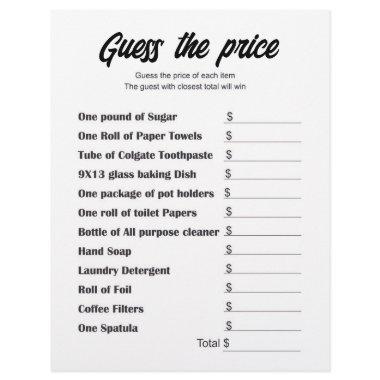 Guess the Price  Game  Flyer