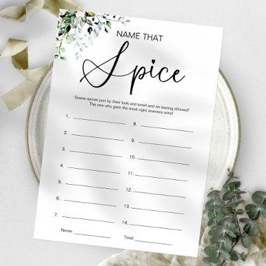 Guess The Spice Bridal Shower Game Invitations