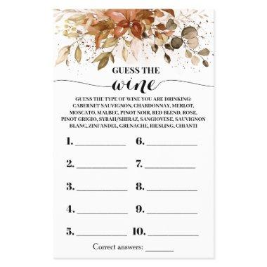 Guess the Wine Autumn  Game  Flyer