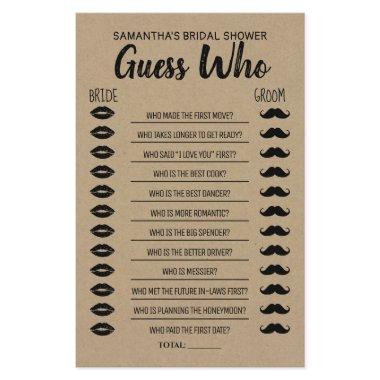 Guess Who  Rustic Game  Flyer