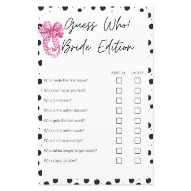 Guess who bride edition Pink  games