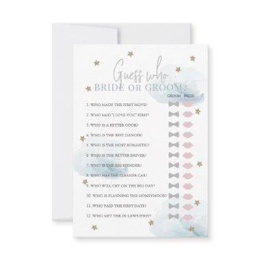 Guess Who Bride or Groom Blue  Game